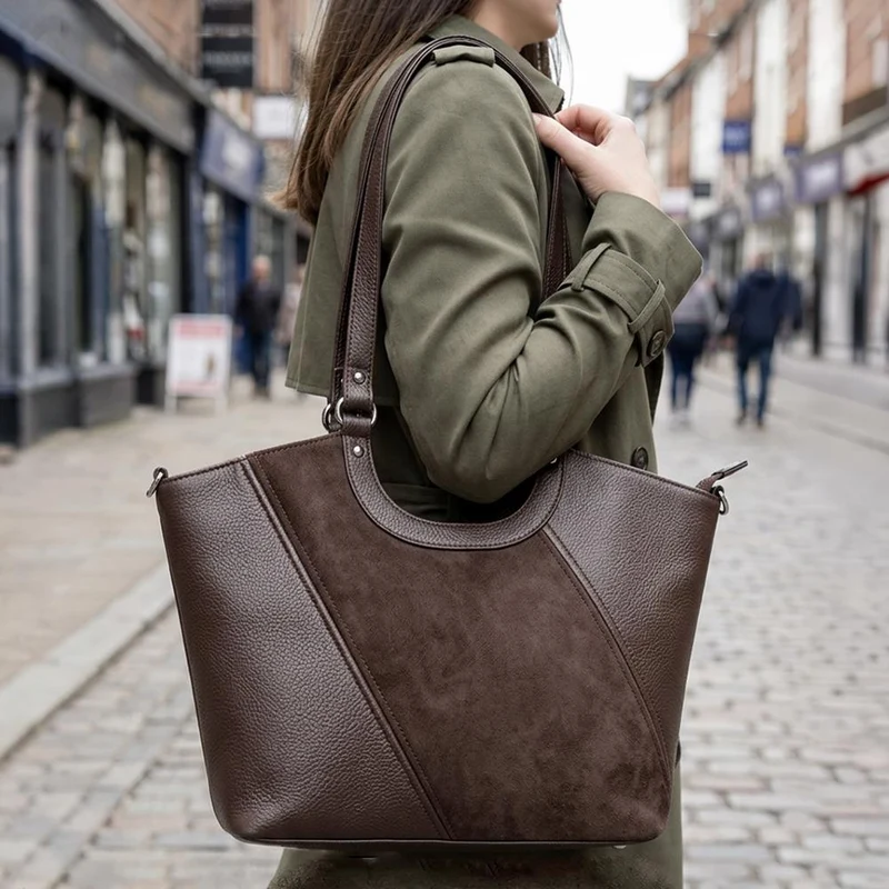 Bellissimo Two Tone Shoulder Bag - BELHETIA44013 / 330 175 - Chocolate