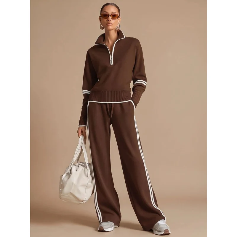 Jara | Damen Jogginganzug mit Oberteil und Hose im Weiten Schnitt
