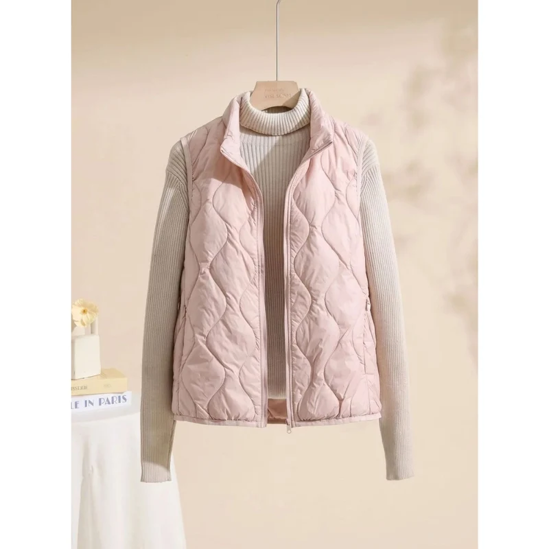 Luana | Damen Steppweste mit Muster und Reißverschluss