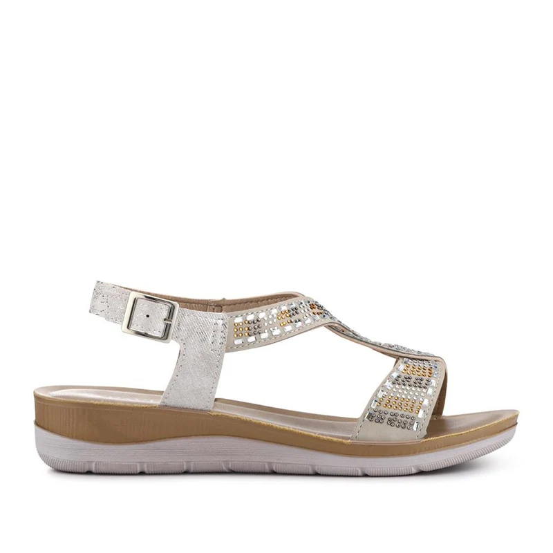 Embellished Slingback Sandals - INB41024 / 327 318 - White
