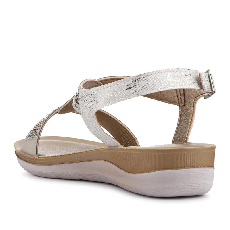 Embellished Slingback Sandals - INB41024 / 327 318 - White