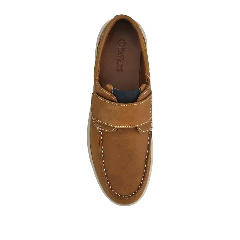 Leather Touch-Fastening Monk Shoes - SHAFI41000 / 327 095 - Brown