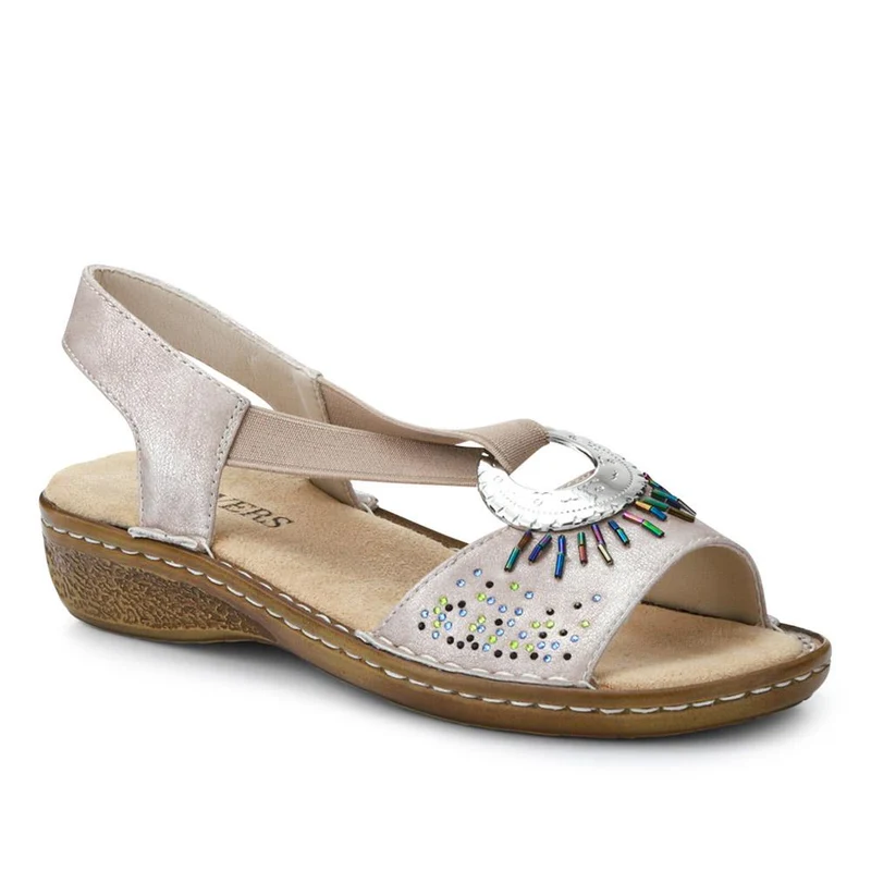 Sleek Elasticated Sandals - WBINS41047 / 327 107 - Pewter