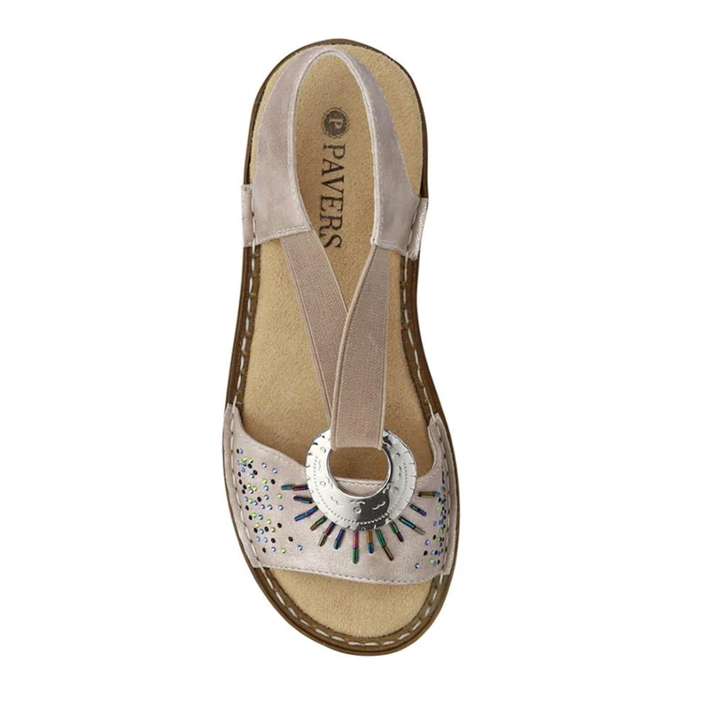 Sleek Elasticated Sandals - WBINS41047 / 327 107 - Pewter