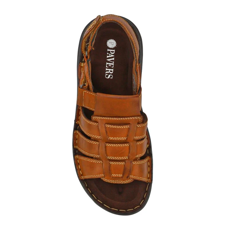 Leather Touch-Fasten Sandals - AATRA41003 / 326 947 - Tan