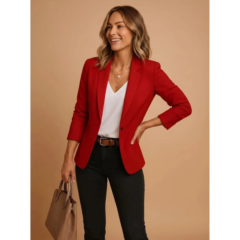 Maelle | Damen Blazer mit Revers und Schnitt