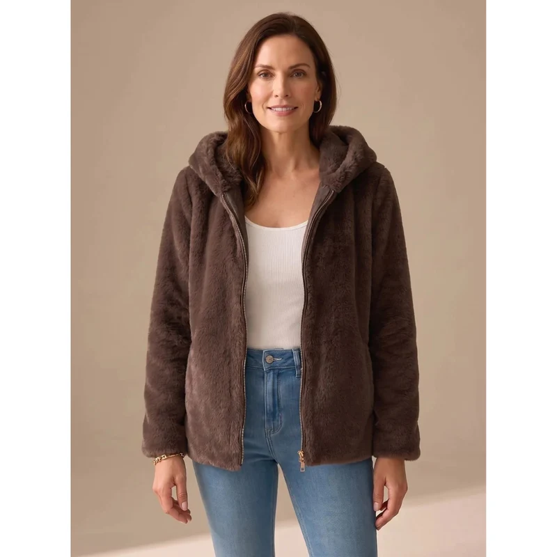 Harper | Damen Jacke mit Kragen und Verschluss