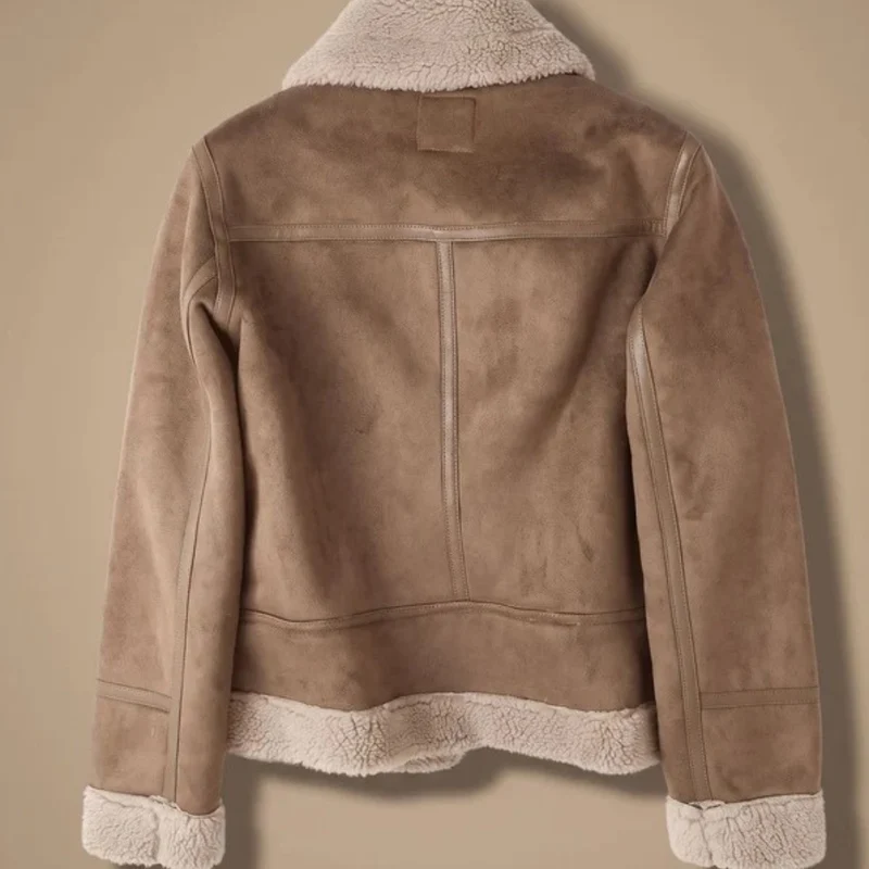 Aurea | Damen Winterjacke mit Gürtel und Teddy Details