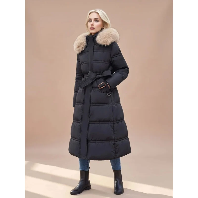 Serafina | Damen Puffer Winterjacke mit Kapuze und Wärme Begleiter