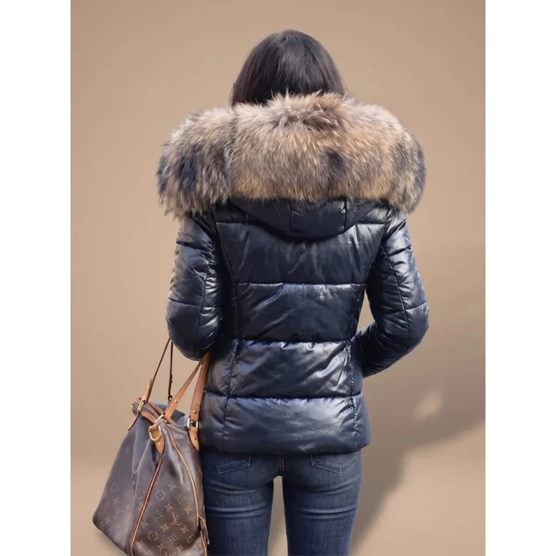 Tatjana | Damen Puffer Winterjacke mit Kapuze und Wärme