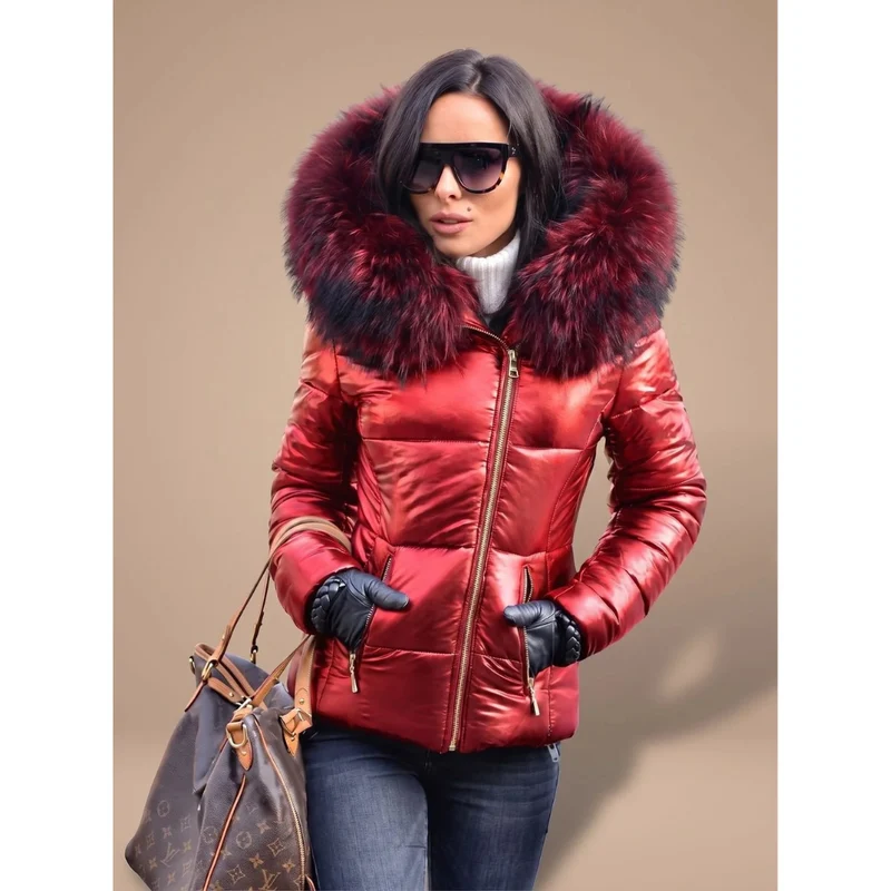 Tatjana | Damen Puffer Winterjacke mit Kapuze und Wärme