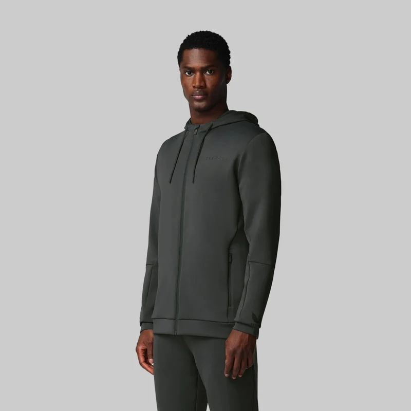 Castore Flex Herren-Kapuzenjacke mit durchgehendem Reißverschluss | Anthrazit