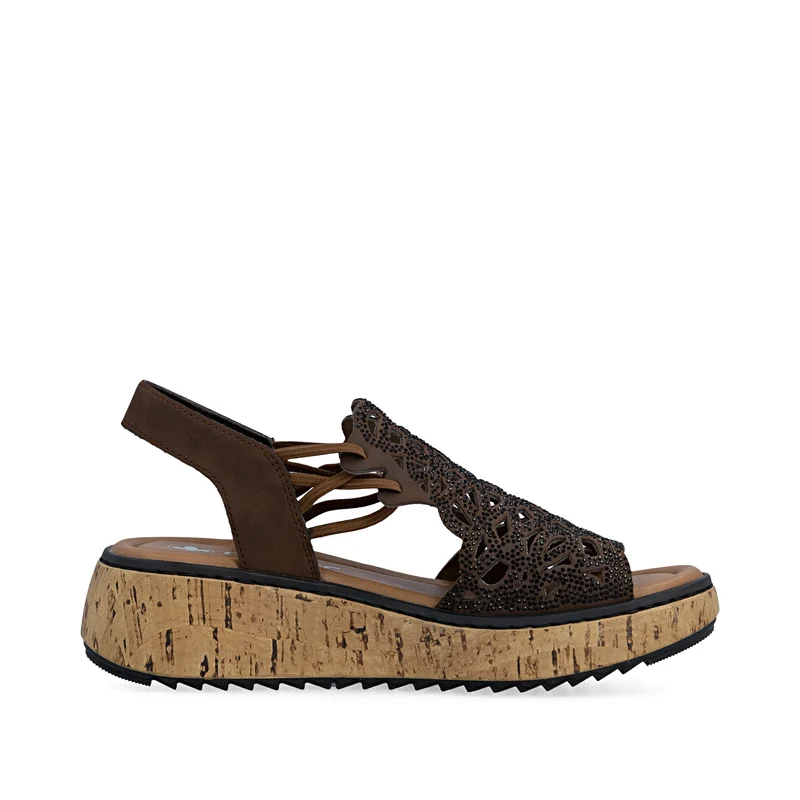 Rieker Damen-Keilsandalen | Braun