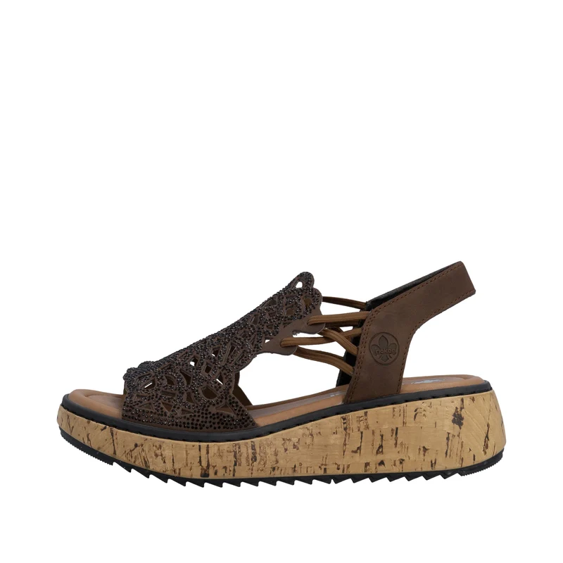 Rieker Damen-Keilsandalen | Braun