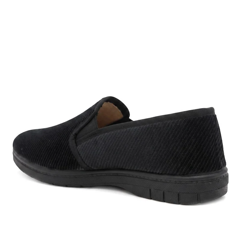Warm Lined Comfy Full Slippers - BONAD44007 / 330 304 - Black