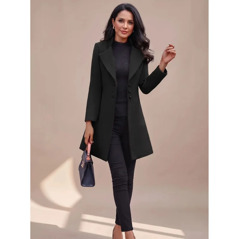 Philine | Damen Trench Coat mit Revers und Knöpfen