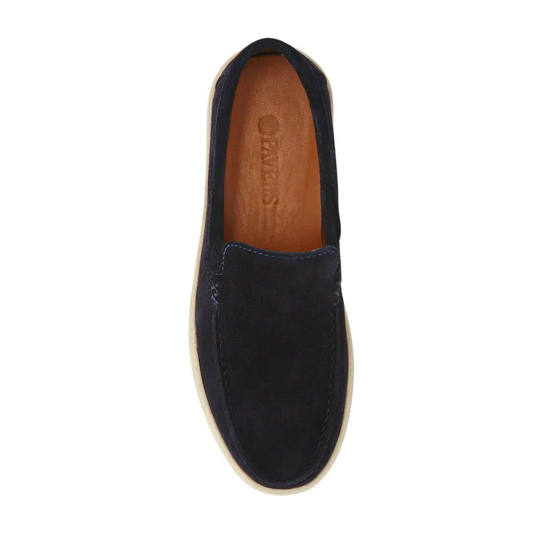 Leather Slip-On Shoes - OZIL41001 / 327 134 - Navy