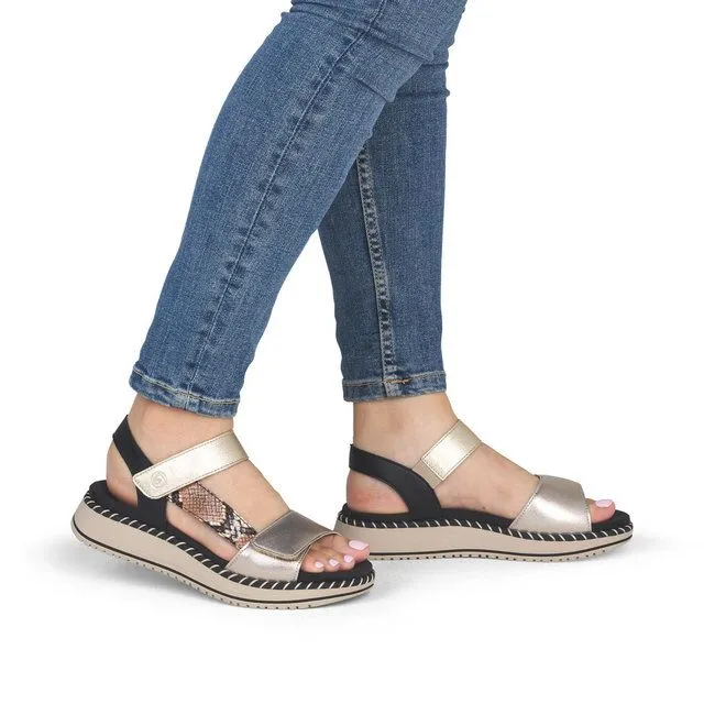 Remonte Damen-Sandalen | Metallic