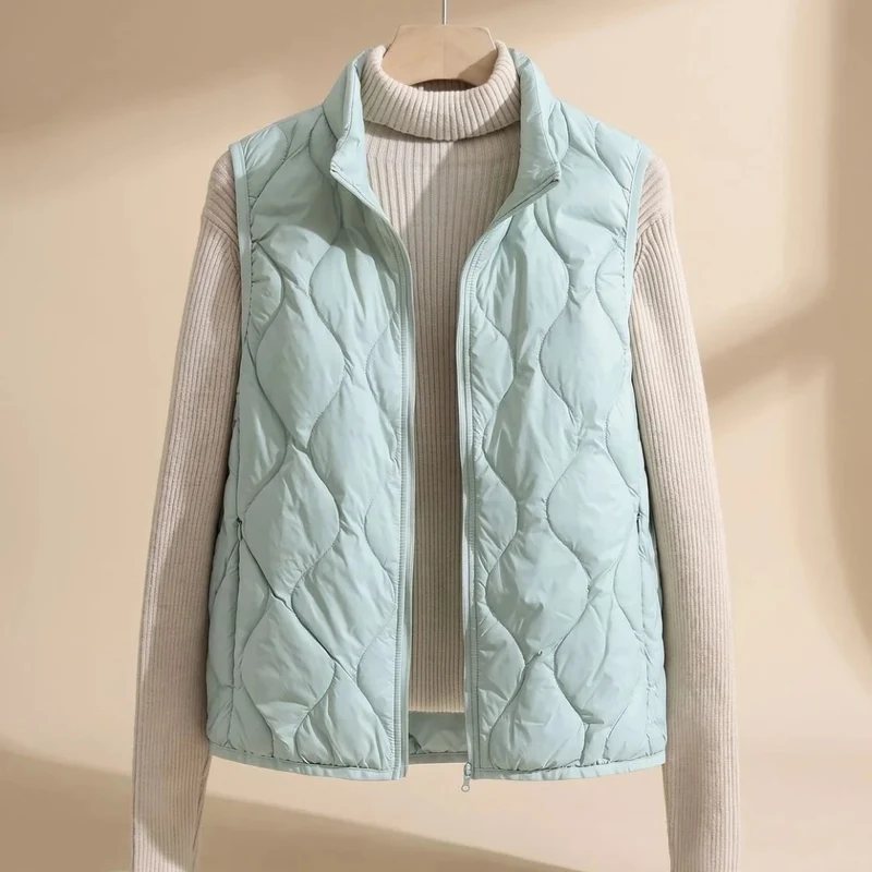 Pella | Damen Weste mit Stehkragen, Taschen und Muster
