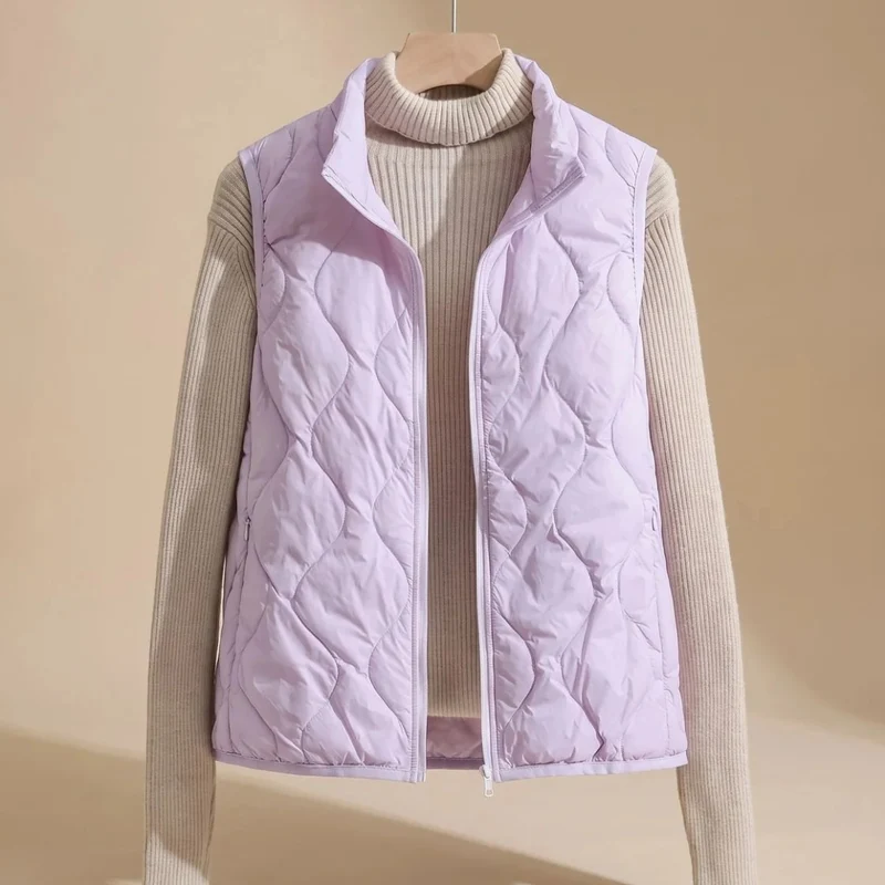 Pella | Damen Weste mit Stehkragen, Taschen und Muster