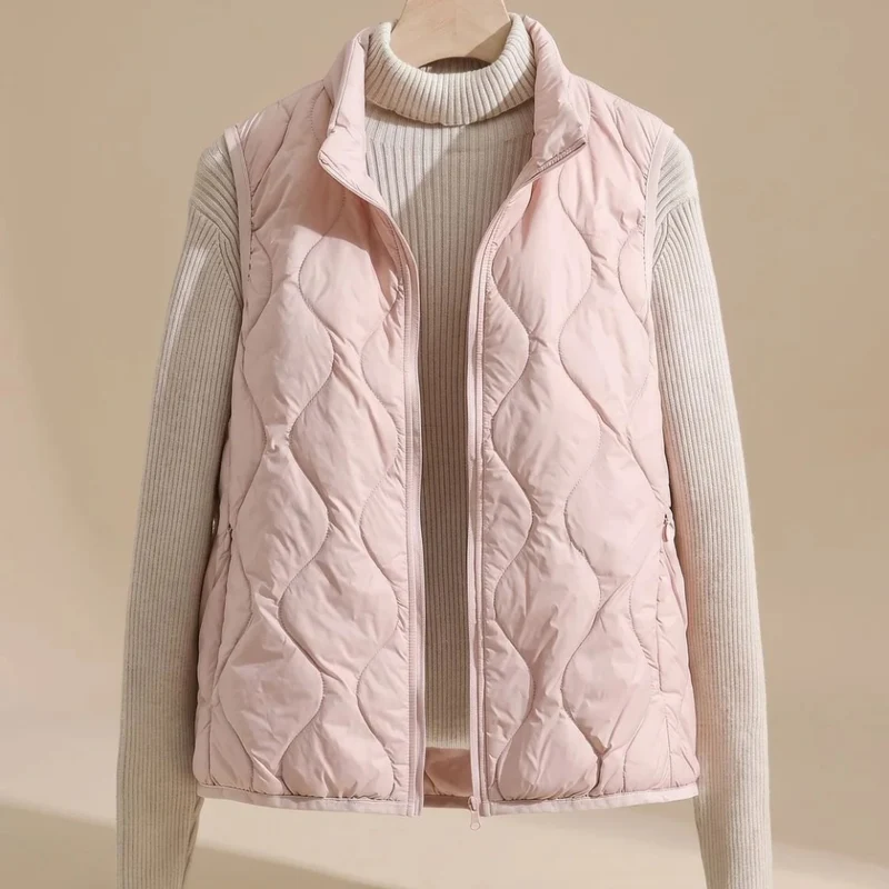 Pella | Damen Weste mit Stehkragen, Taschen und Muster