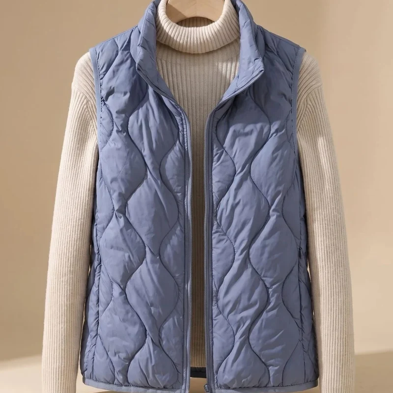Pella | Damen Weste mit Stehkragen, Taschen und Muster