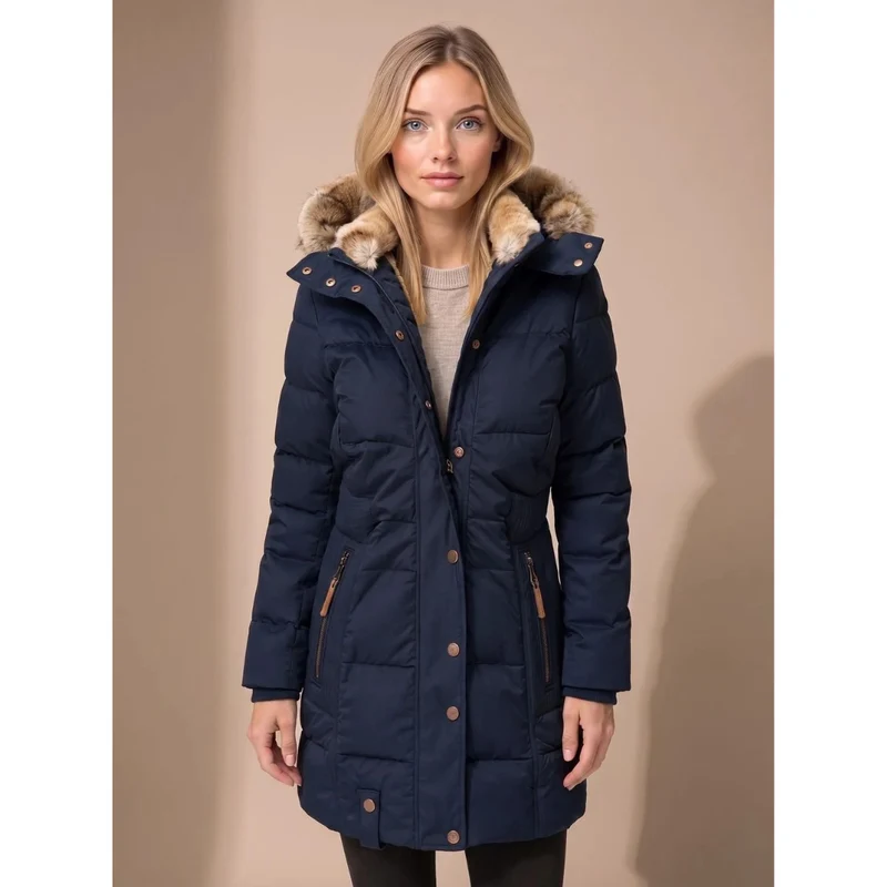 Patricia | Damen Puffer Winterjacke mit Kapuze und Angenehmer Form
