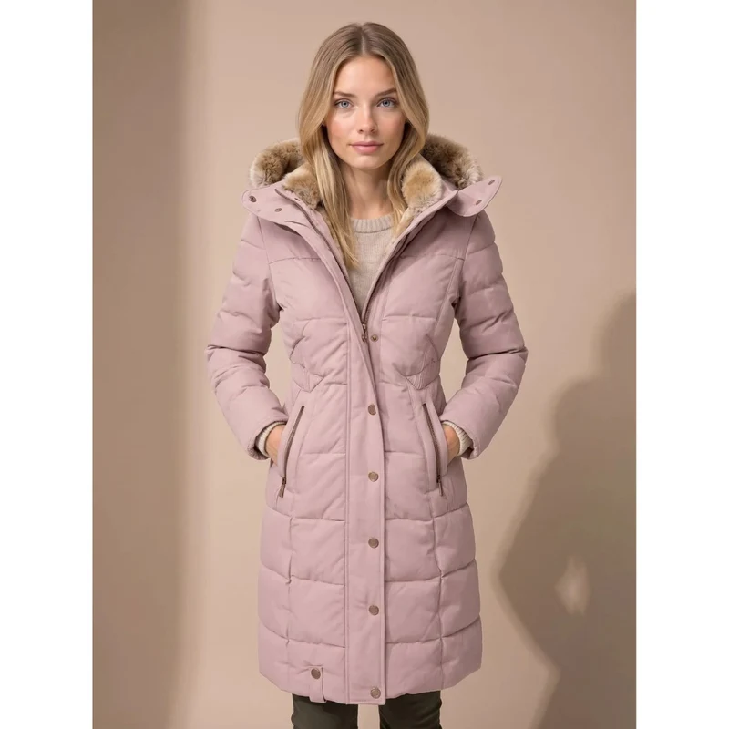 Patricia | Damen Puffer Winterjacke mit Kapuze und Angenehmer Form