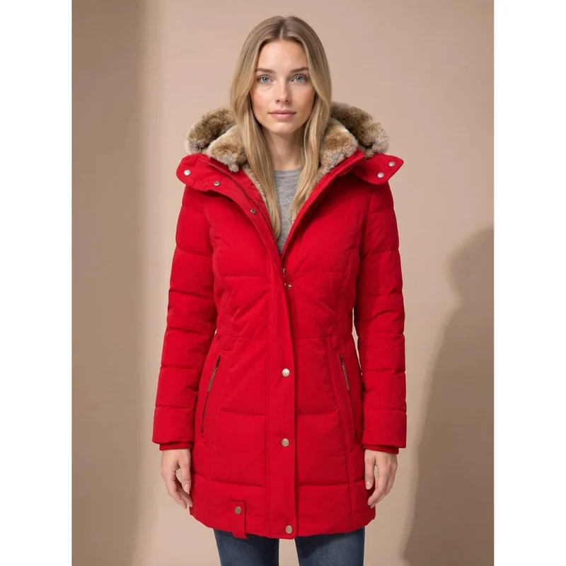 Patricia | Damen Puffer Winterjacke mit Kapuze und Angenehmer Form