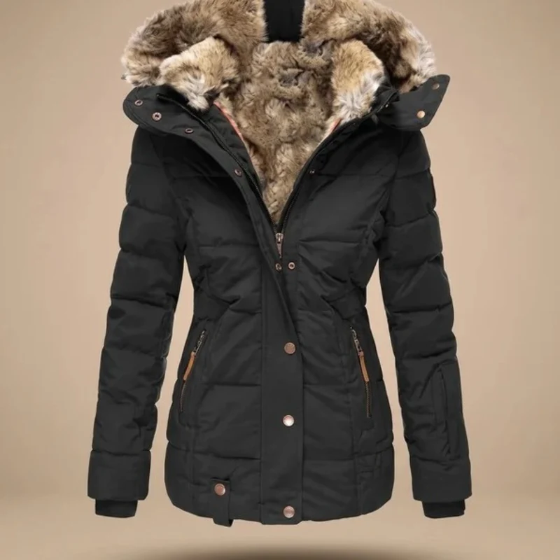Patricia | Damen Puffer Winterjacke mit Kapuze und Angenehmer Form