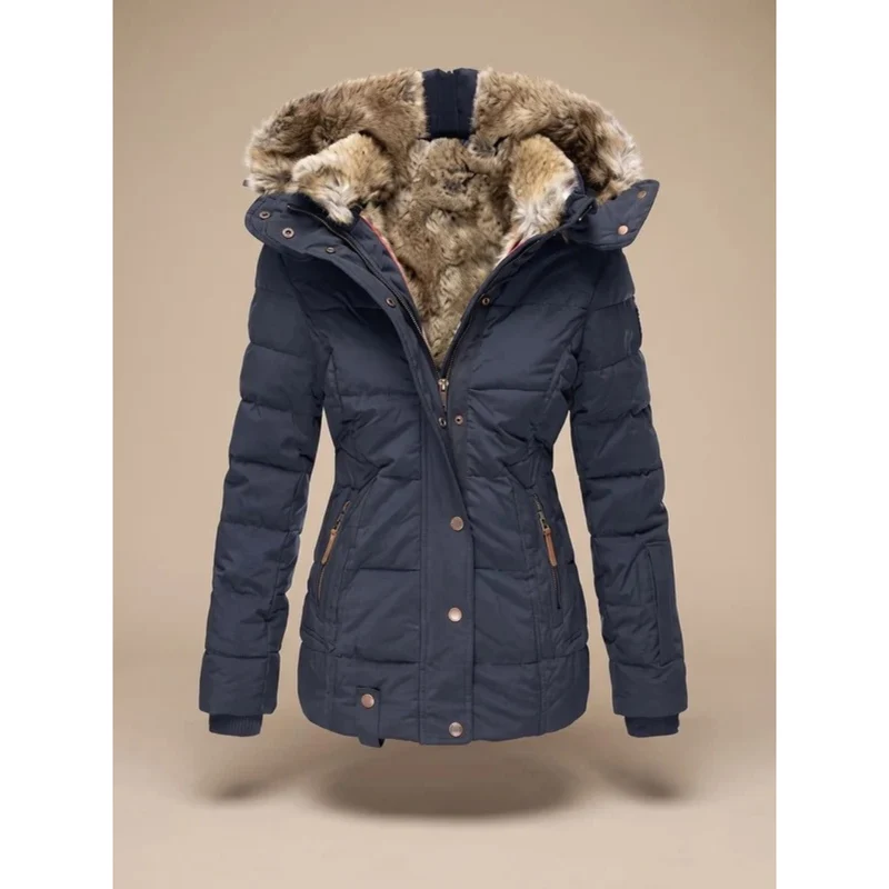 Patricia | Damen Puffer Winterjacke mit Kapuze und Angenehmer Form