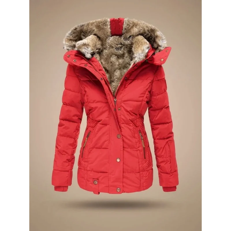 Patricia | Damen Puffer Winterjacke mit Kapuze und Angenehmer Form