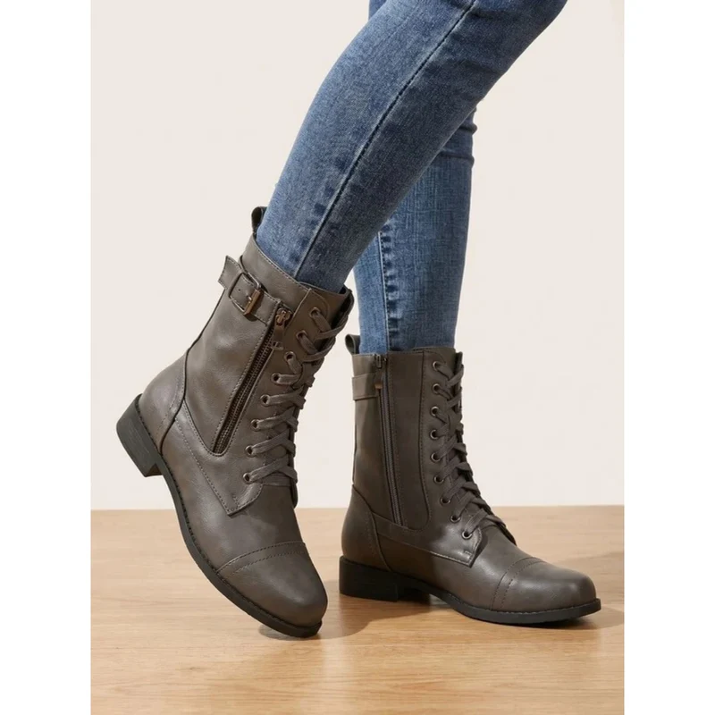 Xenia | Damen Orthopädische Stiefel mit Komfort und Schnallen Detail