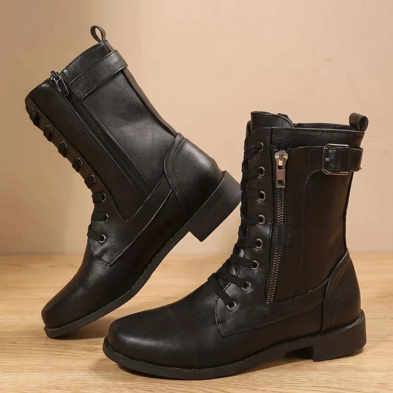 Xenia | Damen Orthopädische Stiefel mit Komfort und Schnallen Detail