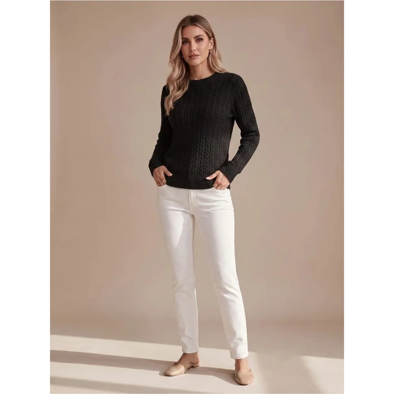 Giada | Damen Strickpullover mit Struktur und Komfort