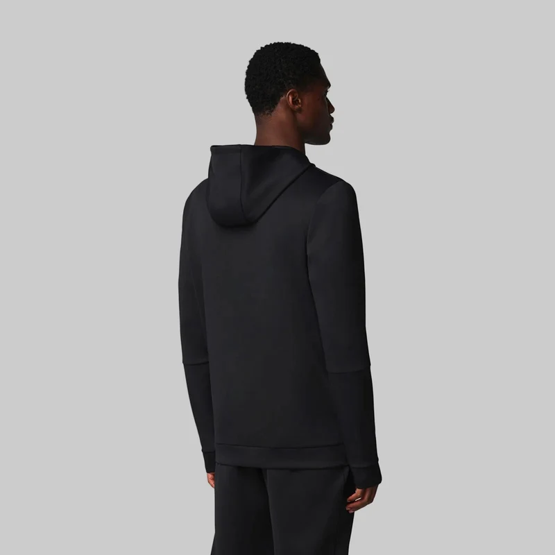 Castore Herren Flex Kapuzenpullover mit durchgehendem Reißverschluss | Schwarz/Gunmetal