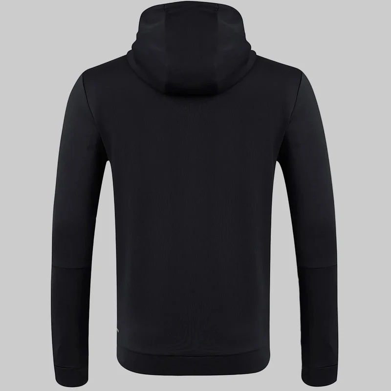 Castore Herren Flex Kapuzenpullover mit durchgehendem Reißverschluss | Schwarz/Gunmetal