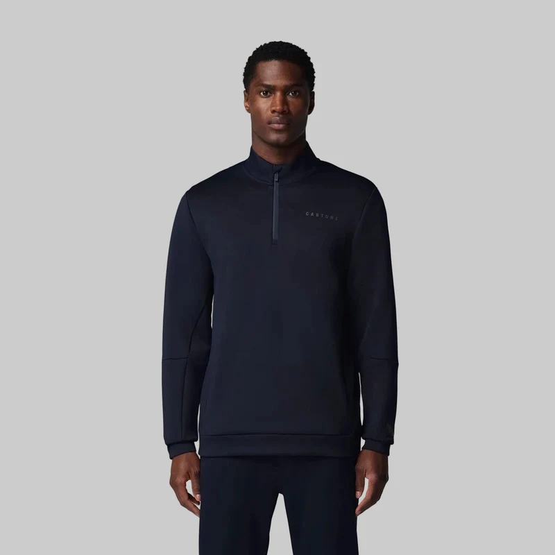 Castore Herren-Sweatshirt mit 1/4-Reißverschluss | Marineblau/Zinn