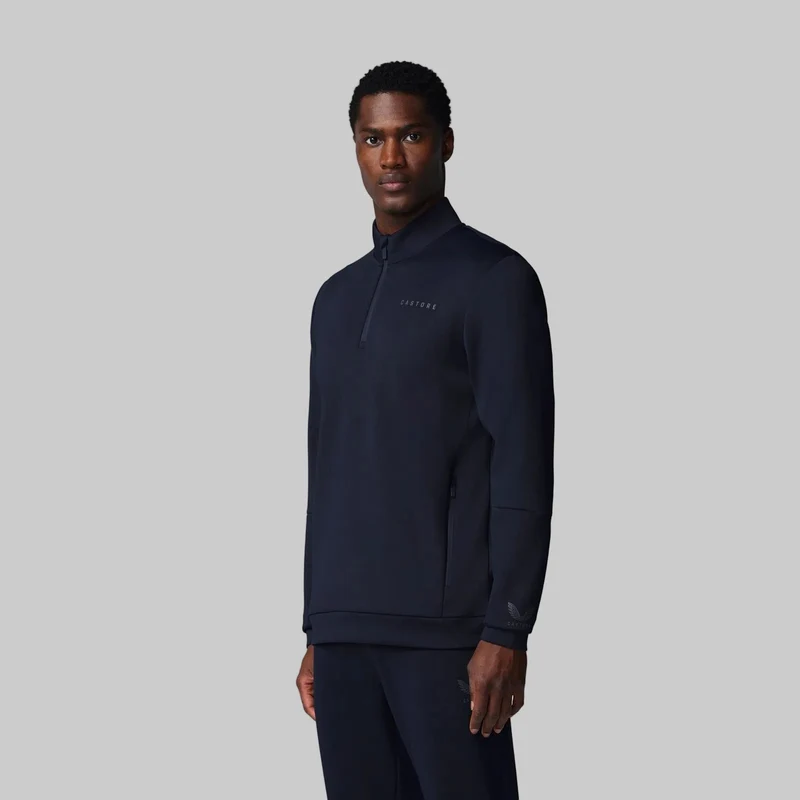 Castore Herren-Sweatshirt mit 1/4-Reißverschluss | Marineblau/Zinn