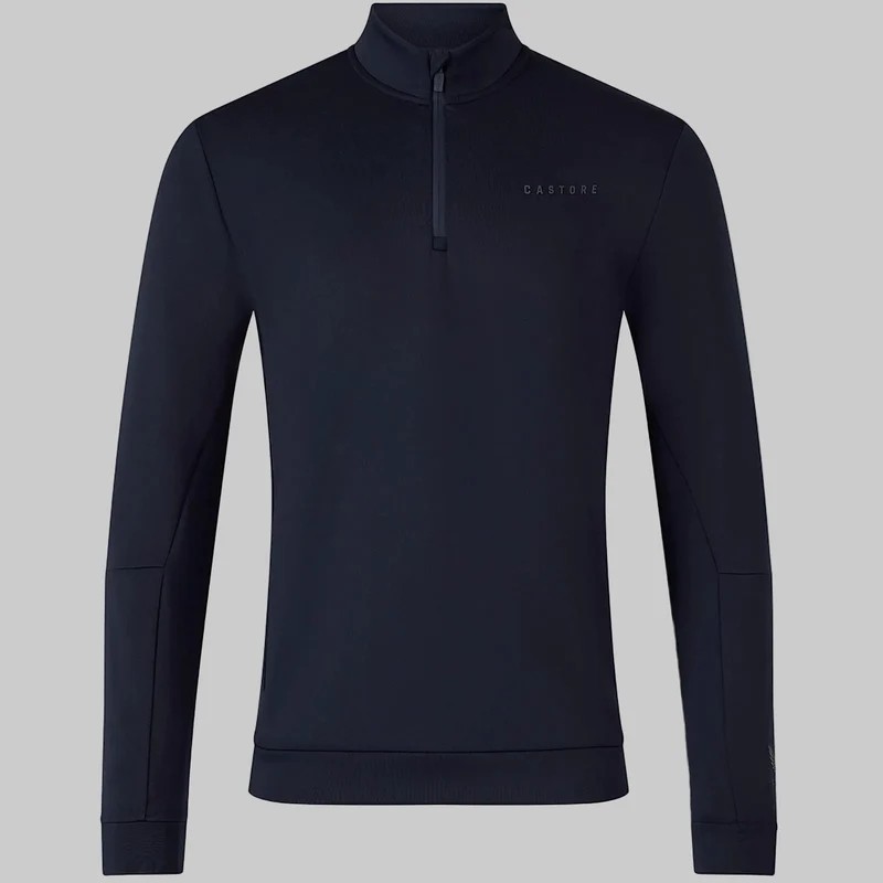 Castore Herren-Sweatshirt mit 1/4-Reißverschluss | Marineblau/Zinn