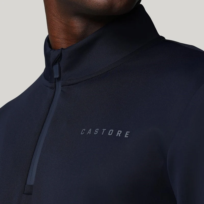Castore Herren-Sweatshirt mit 1/4-Reißverschluss | Marineblau/Zinn