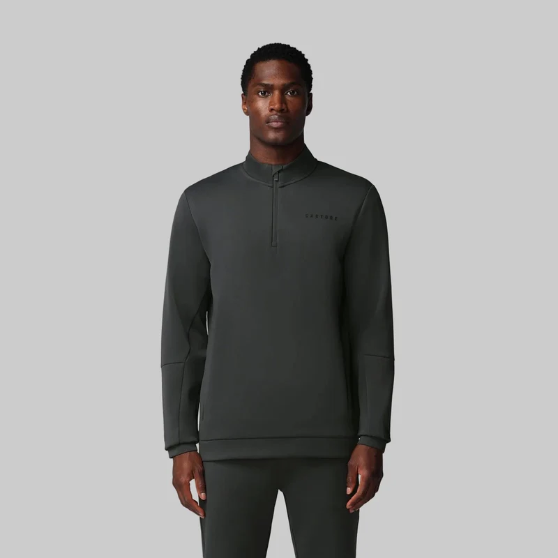Castore Herren-Sweatshirt mit 1/4-Reißverschluss (Flex) | Anthrazit