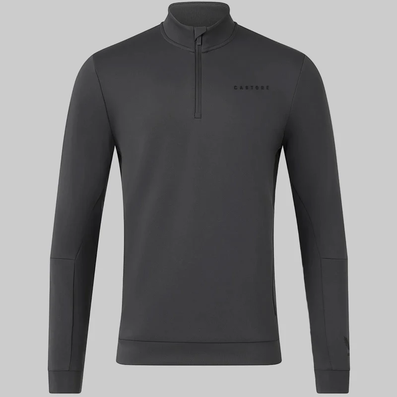 Castore Herren-Sweatshirt mit 1/4-Reißverschluss (Flex) | Anthrazit