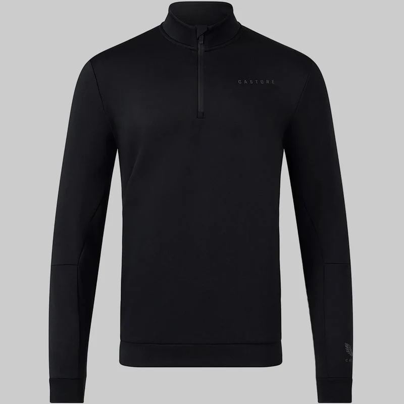 Castore Herren-Sweatshirt mit 1/4-Reißverschluss | Schwarz/Gunmetal