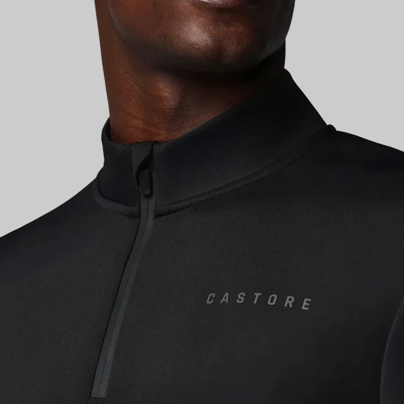 Castore Herren-Sweatshirt mit 1/4-Reißverschluss | Schwarz/Gunmetal