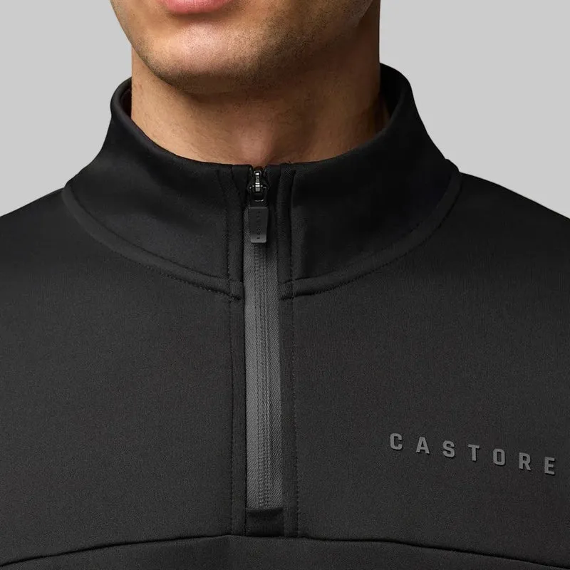 Castore Herren-Scuba-Kapuzenjacke mit 1/4-Reißverschluss | Schwarz