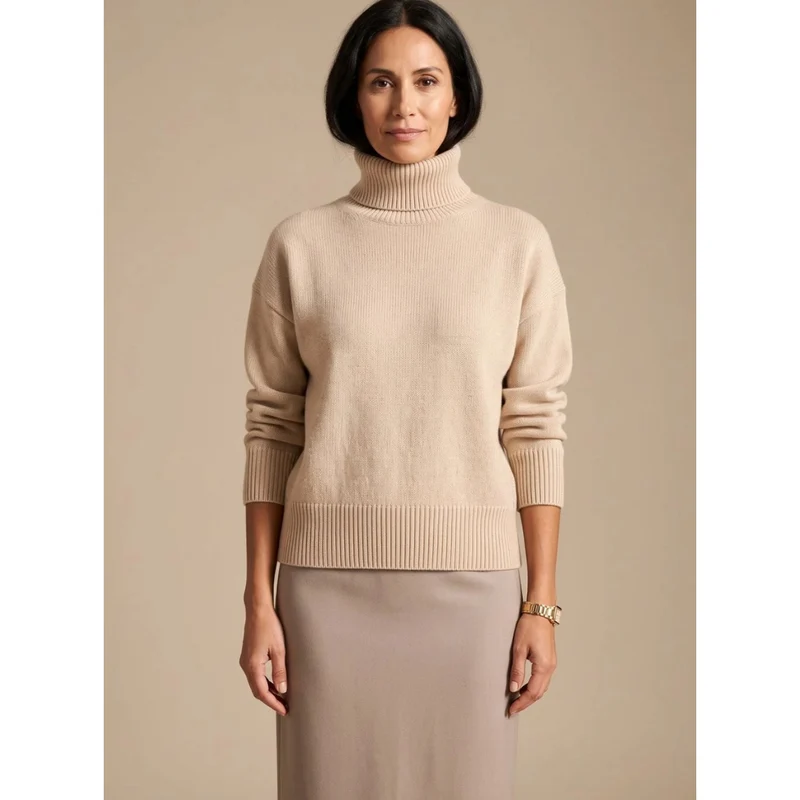 Constanze | Damen Rollkragenpullover mit Langarm Bündchen