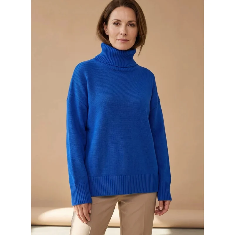 Constanze | Damen Rollkragenpullover mit Langarm Bündchen