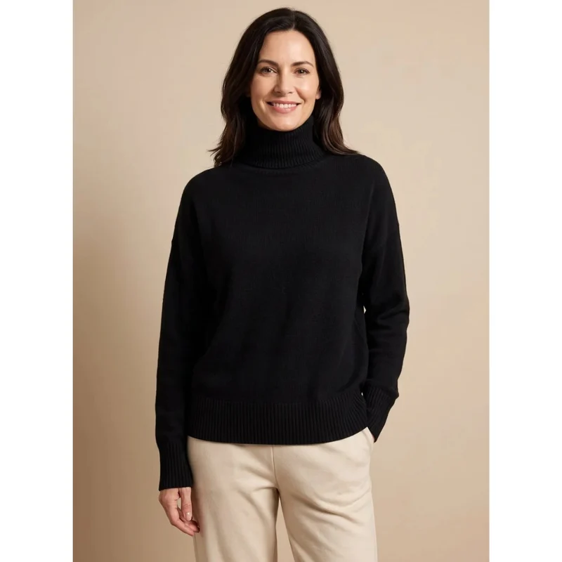 Constanze | Damen Rollkragenpullover mit Langarm Bündchen