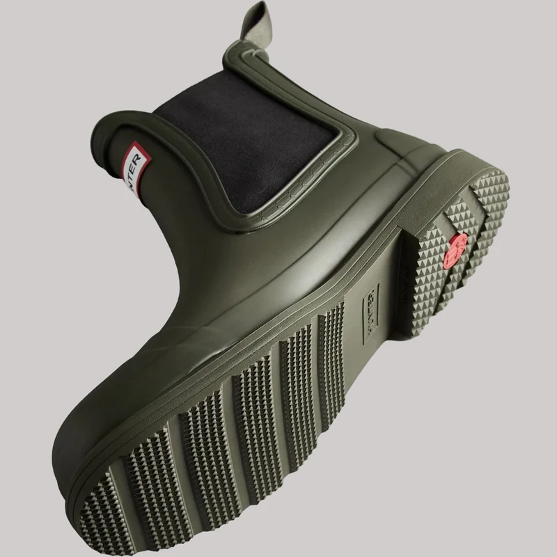 Hunter Männer Kommando Chelsea Gummistiefel | Dunkeloliv